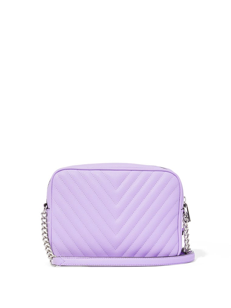 Bolso Bandolera Con Cremallera Superior Victoria, Lilac Stud, large