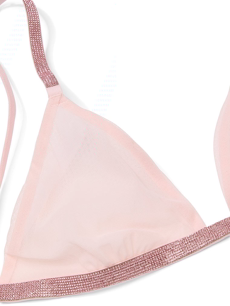 Bralette Triangular Transparente Y Brillante, Angel Pink, large