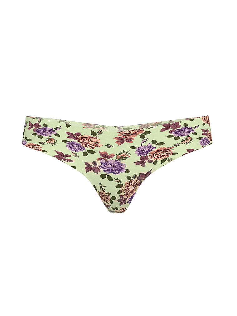 No-show Thong Panty, Fall Roses, large