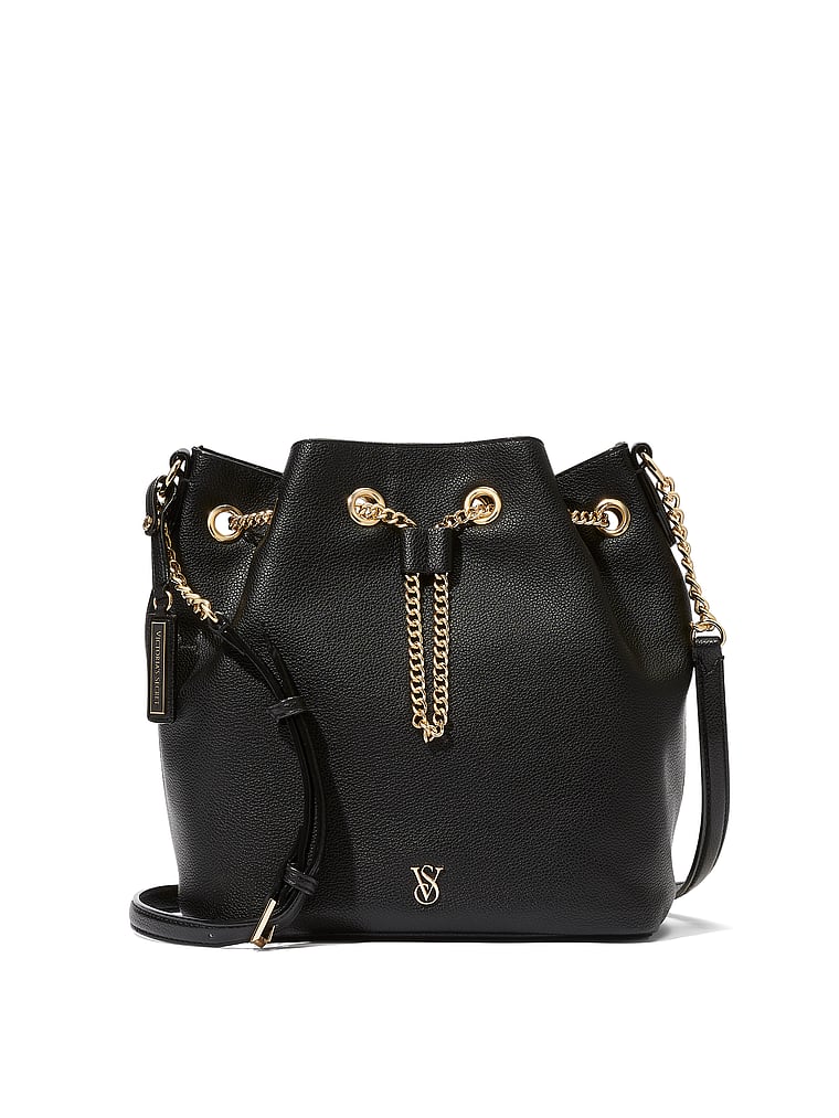 Bucket Crossbody Bag, Black, large