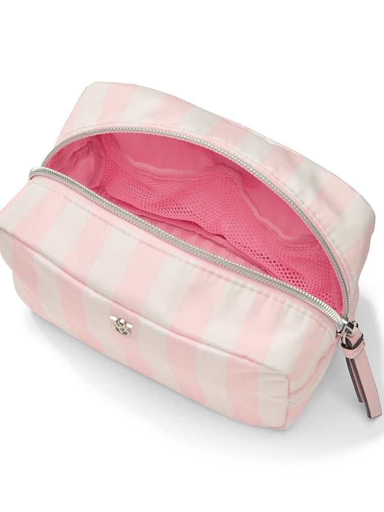 Boxy Case Makeup Bag, Heritage Stripe, large
