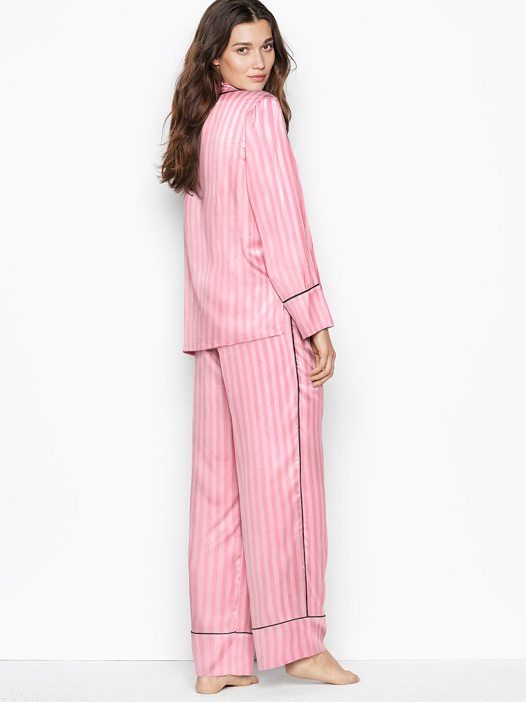 Pijama Con Pantalón Largo De Satén, Angel Pink Stripe, large