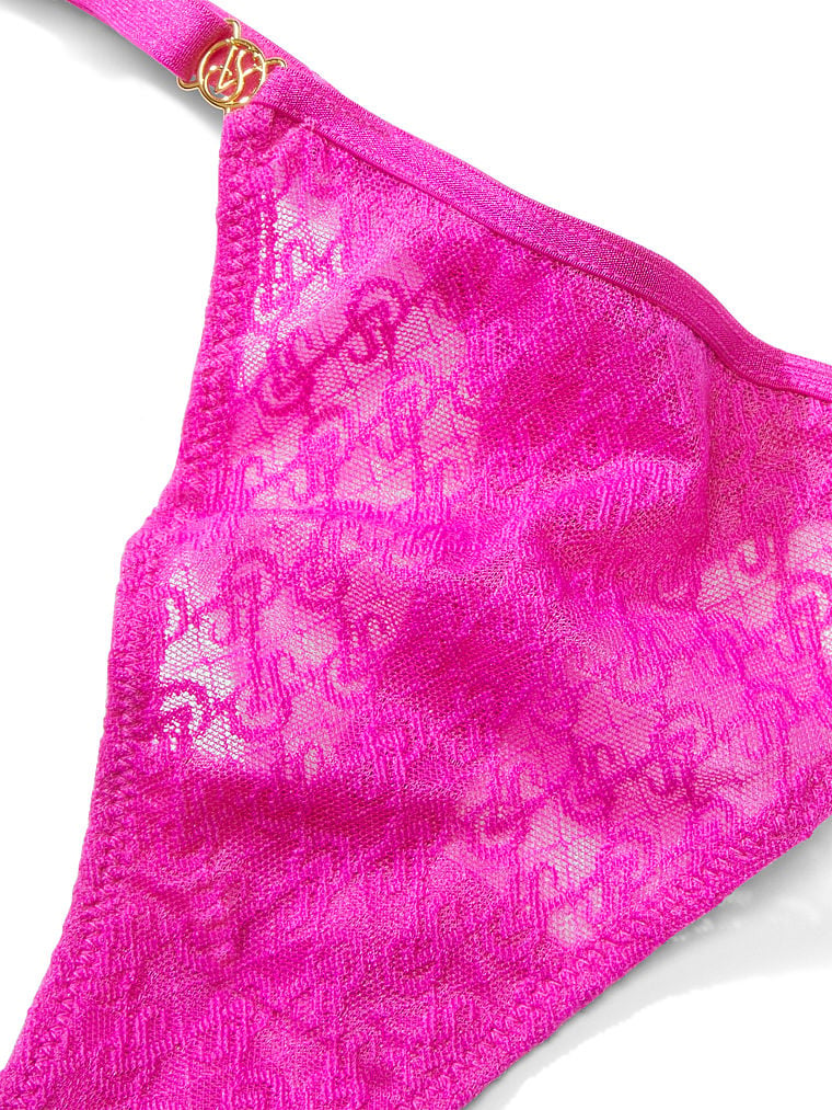 Tanga De Encaje Con Tiras Ajustables Icon By Victoria's Secret, Fuchsia Frenzy, large