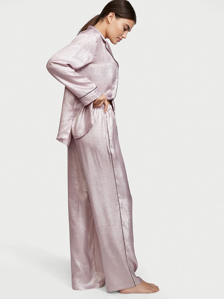 Pijama Satinado Fiona, Pink Foil, large