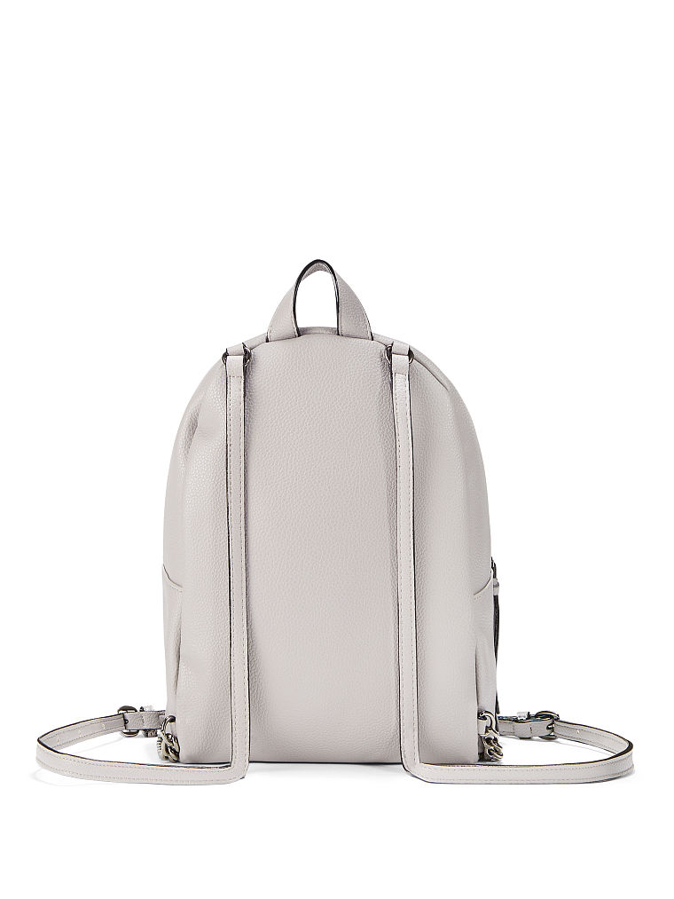 Mochila Urbana Pequeña Con Guateado En V Granulado, Grey, large