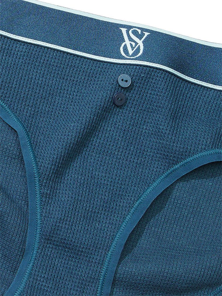 Braguitas Altas De Gofre De Algodón Con Logotipo, Midnight Sea, large