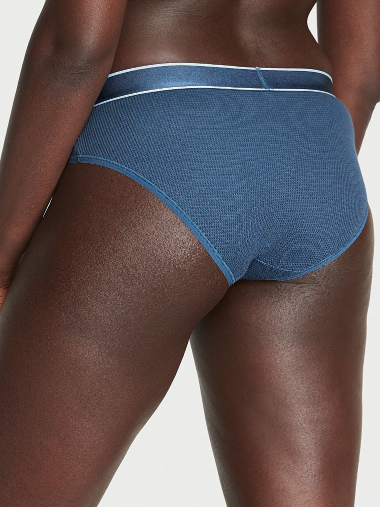 Braguitas Altas De Gofre De Algodón Con Logotipo, Midnight Sea, large