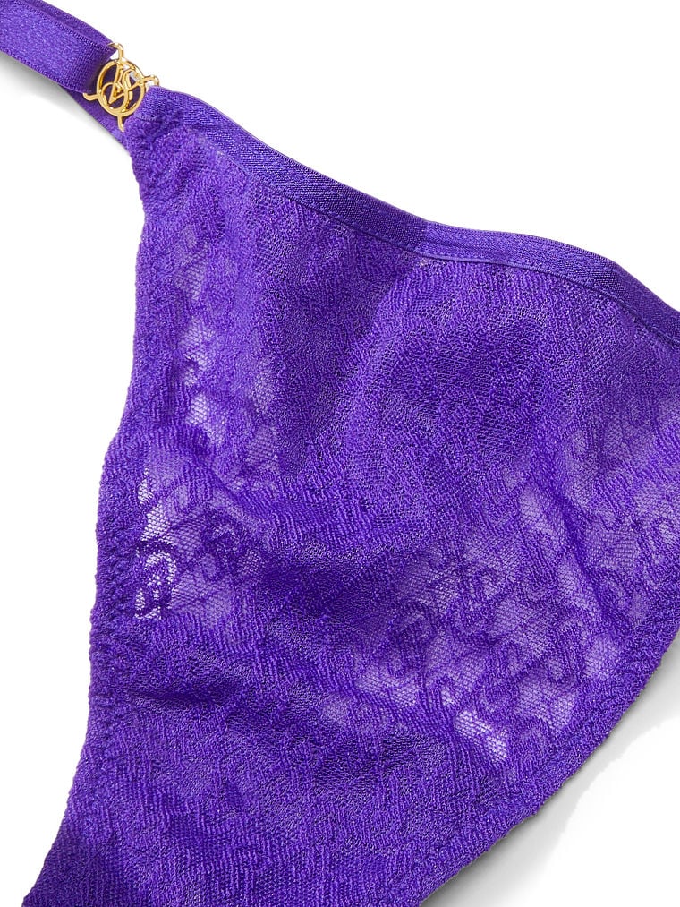 Tanga De Encaje Con Tiras Ajustables Icon By Victoria's Secret, Purple Shock, large