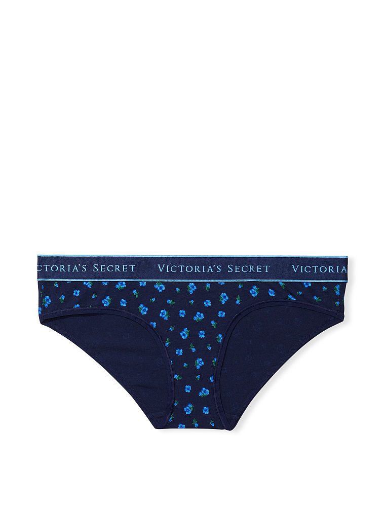 Braguitas Altas De Algodón Con Logotipo, Noir Navy Petite Ditsy Floral, large