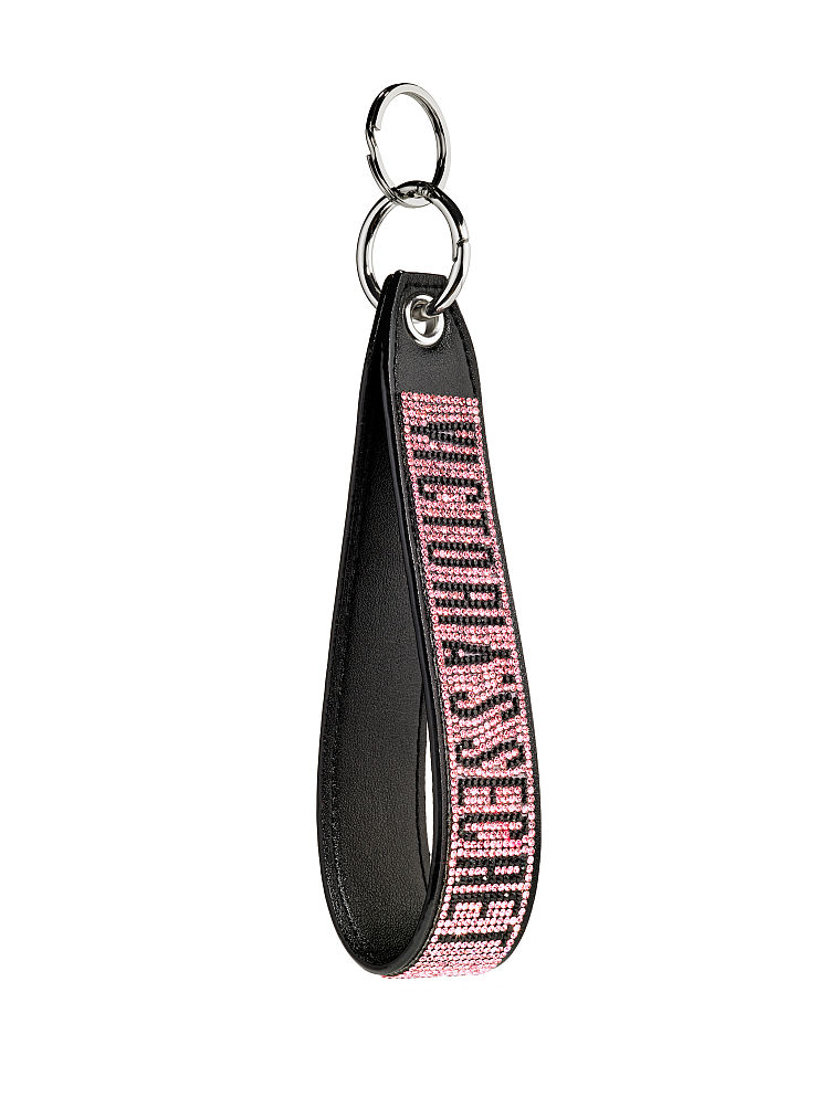Correa De Muñeca Con Logotipo Y Pedrería, Pink, large