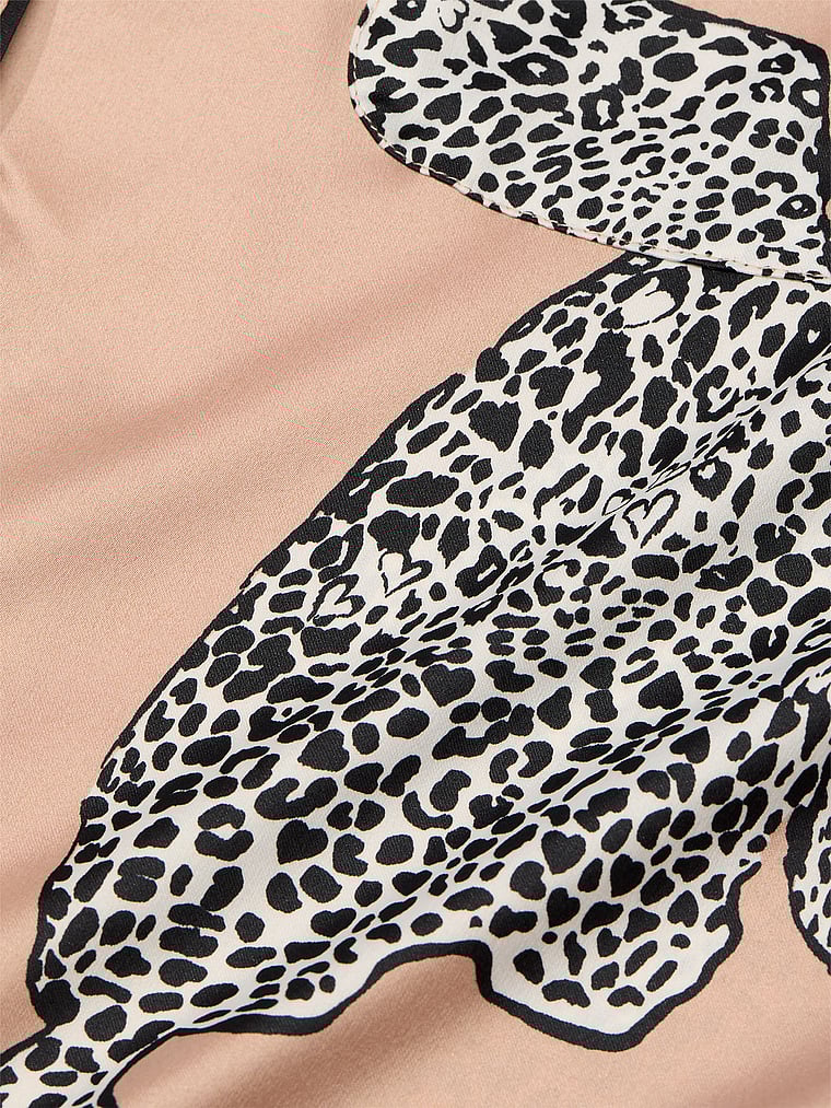 Pijama Corto De Satén, Evening Blush Leopards, large