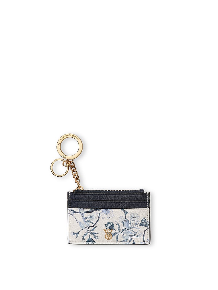 Llavero Tarjetero, Blue Floral, large