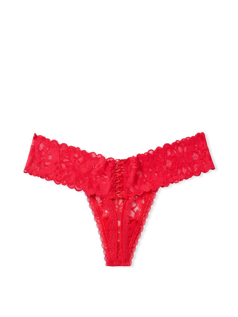 Tanga De Encaje Con Lazos, Lipstick Red, large