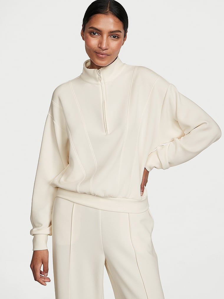 Sandwash Half-zip Pullover, Linen, large