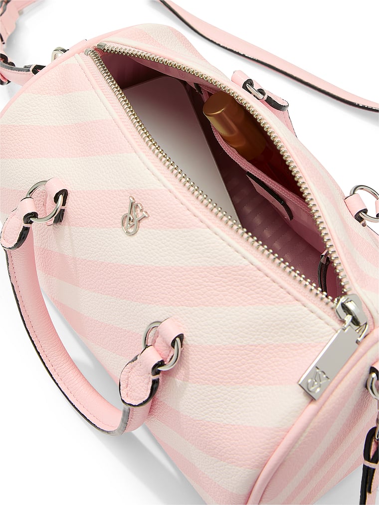 Mini Duffle Crossbody Bag, Heritage Stripe, large