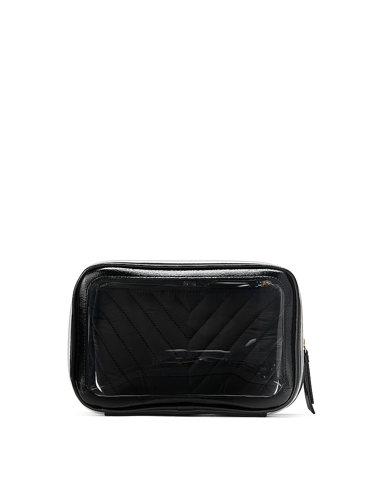 Neceser De Maquillaje, 3 Piezas, Black V-Quilt, large