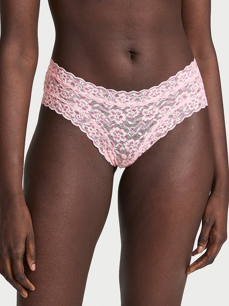 Lace Cheeky Panty, Purest Pink Dots, large