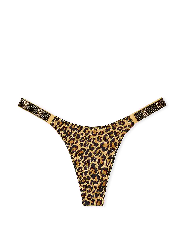 Tanga Con Tira Brillante, Leopard, large