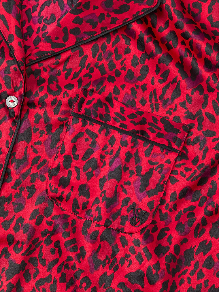 Pijama De Satén Con Pantalón Largo, Lipstick Leopard, large