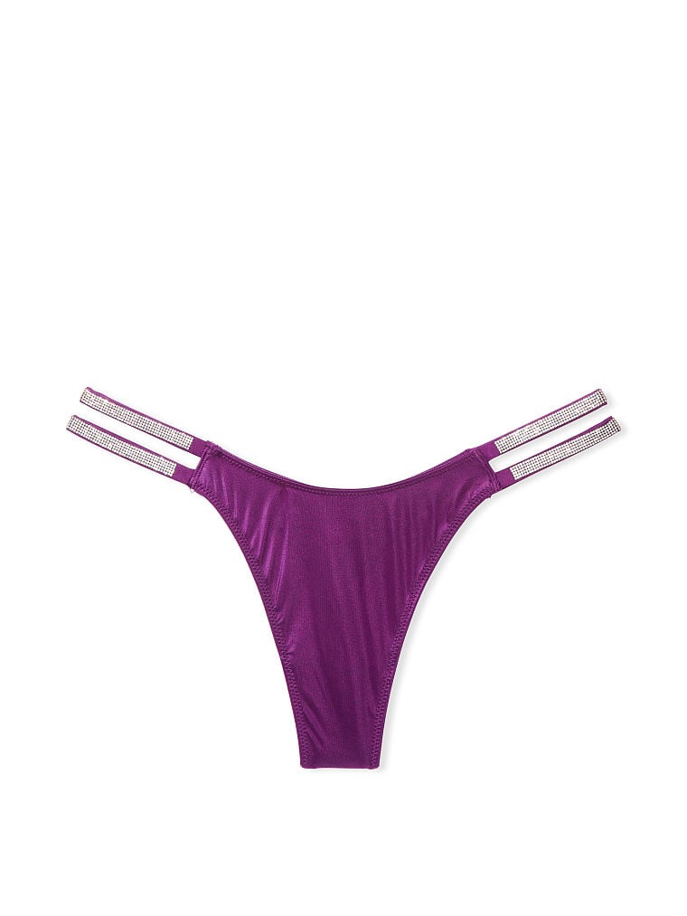 Tanga Suave Con Tiras Brillantes Dobles, Grape Soda, large