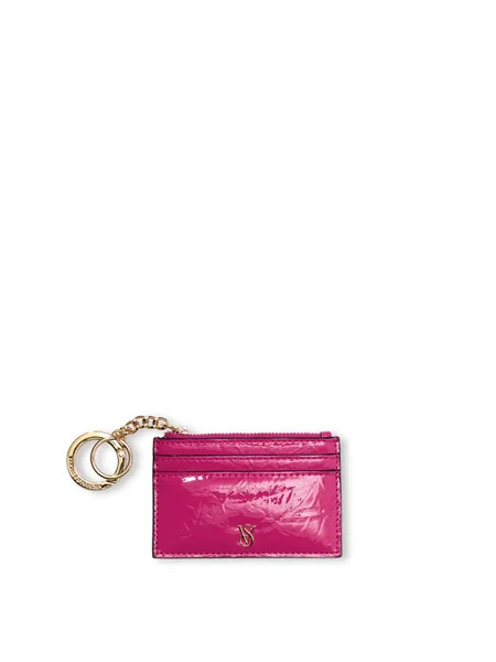 Card Holder Keychain, Luscious Rose, large