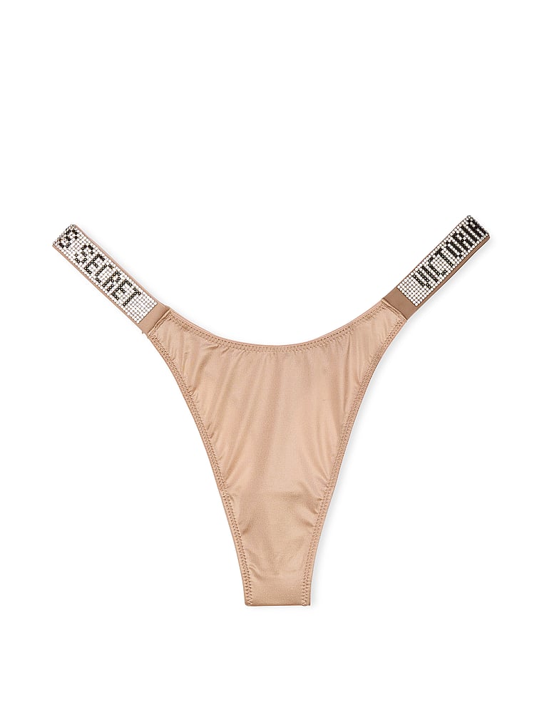 Tanga Con Tira Brillante, Beige, large