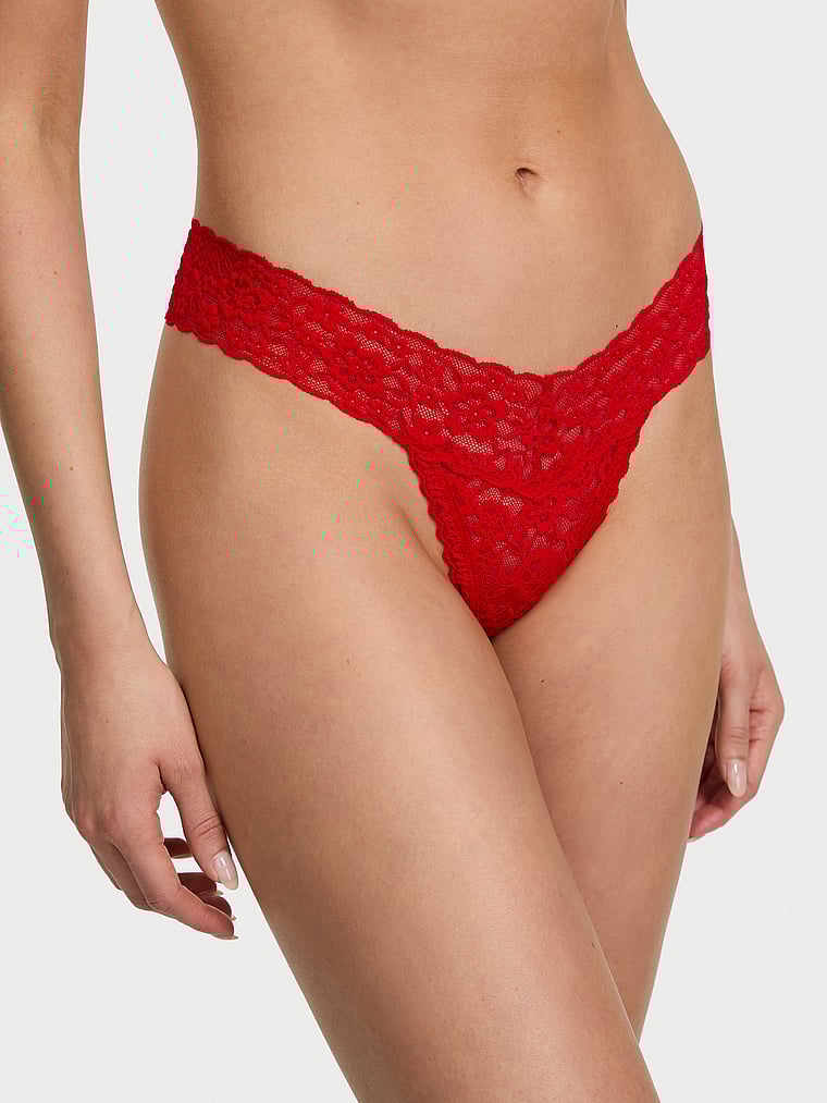 Lace Thong Panty, Lipstick, large