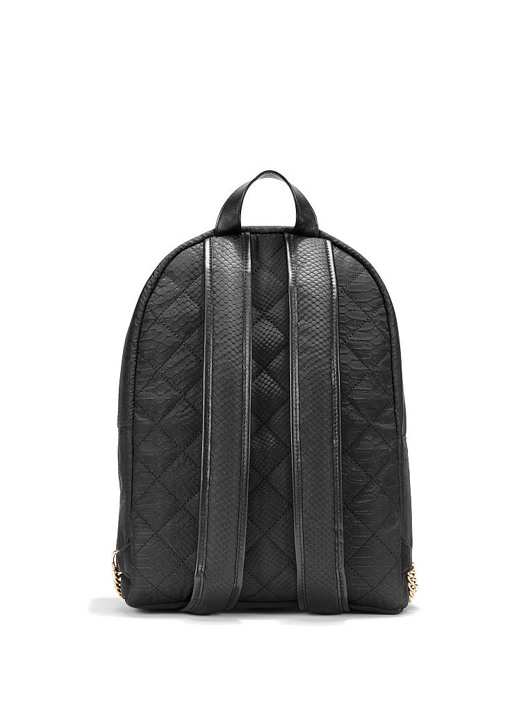 Mochila Nylon Pitón Y Tachuelas, Black/Studs, large
