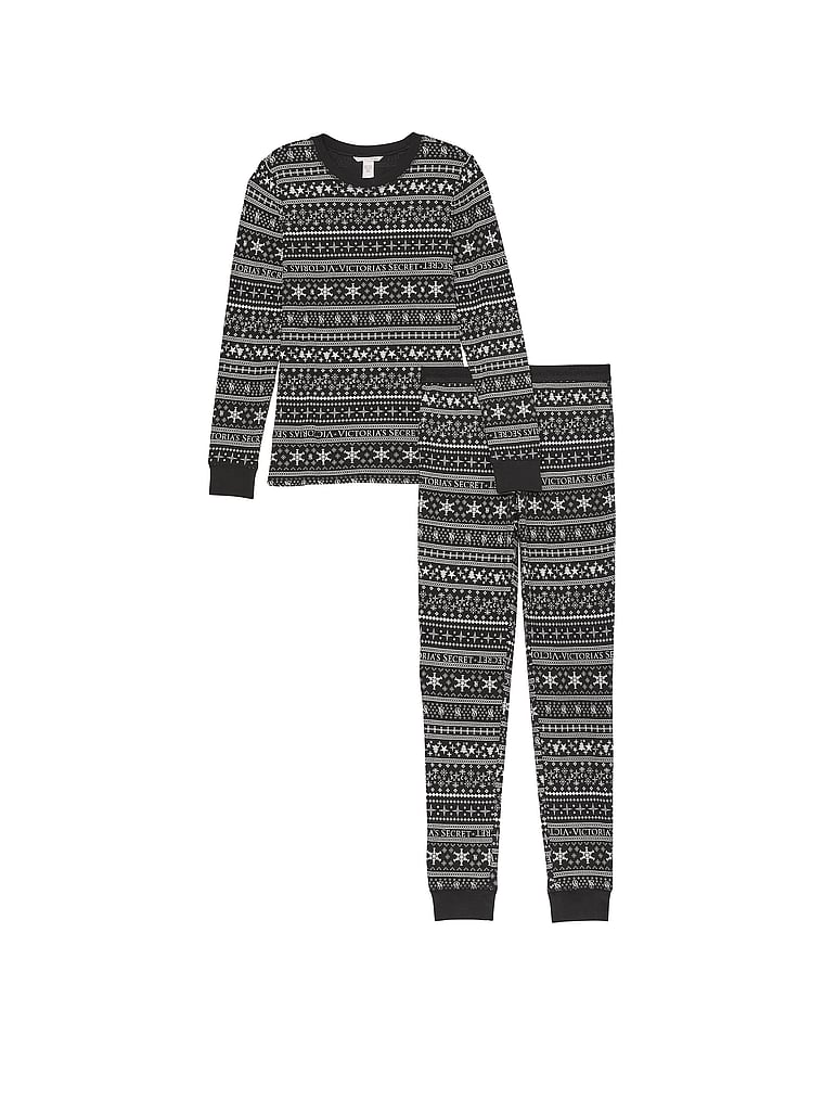 Pijama Largo Térmico, BLACK  FAIR ISLE, large