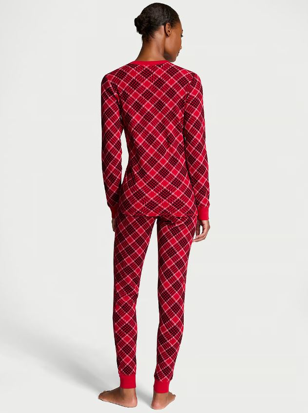 Pijama Largo Térmico, LIPSTICK LOVELY PLAID, large
