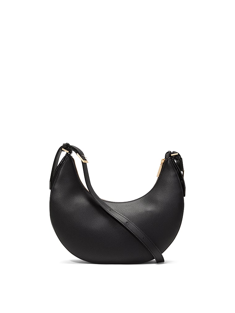 Bolso De Hombro Cuarto Creciente, Black Pebble, large