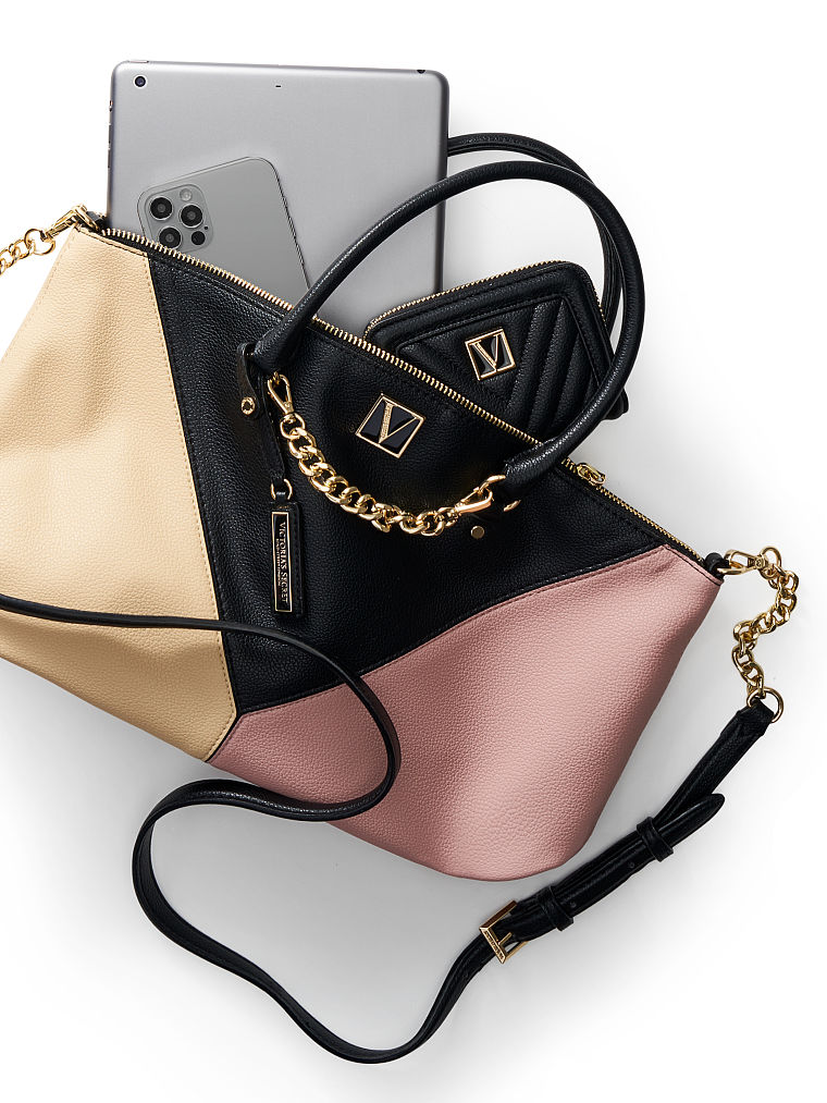 Bolso Shopping Satchel, Blush Colorblock, large