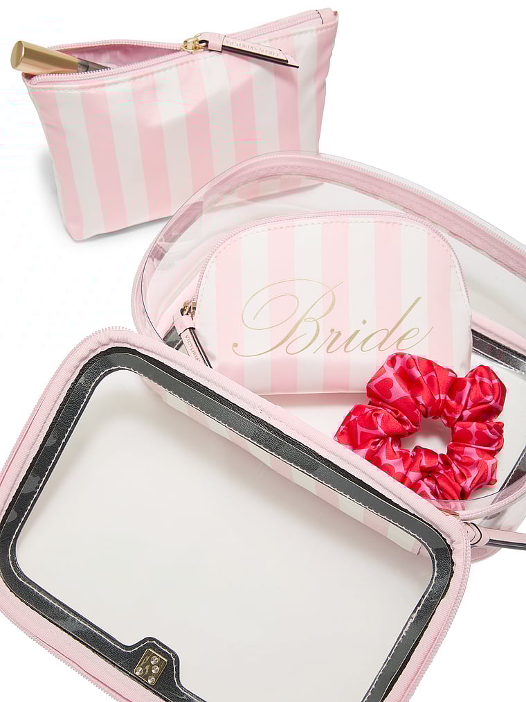 Bride 3-piece Makeup Bag Set, Bridal, large