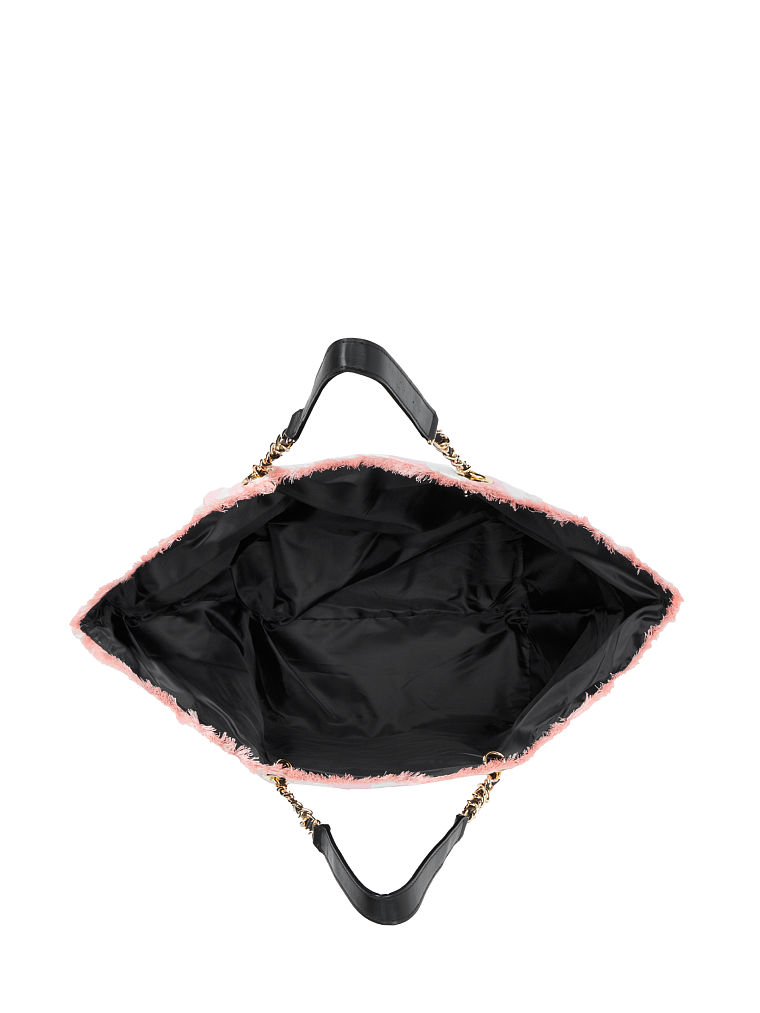 Bolso De Hombro Con Rayas, Pink Stripe, large