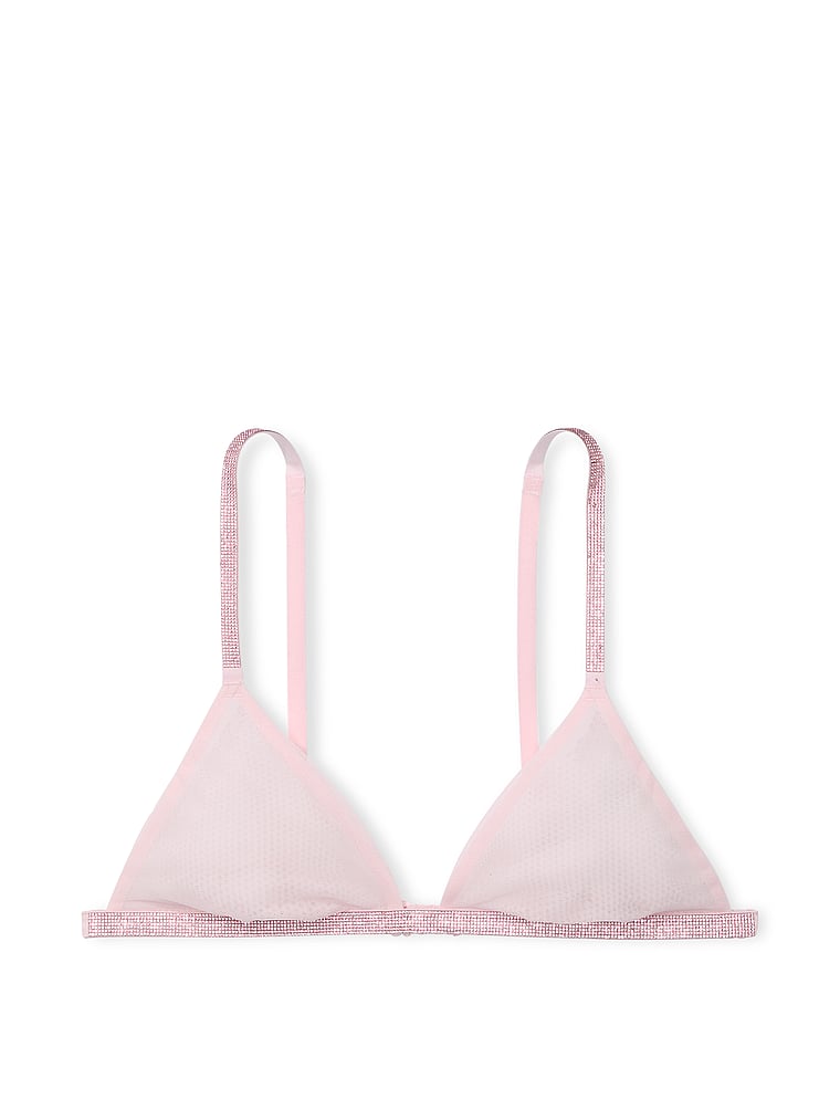 Bralette Triangular Transparente Y Brillante, Angel Pink, large