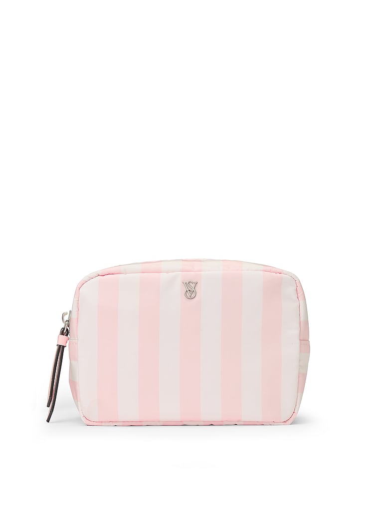 Boxy Case Makeup Bag, Heritage Stripe, large