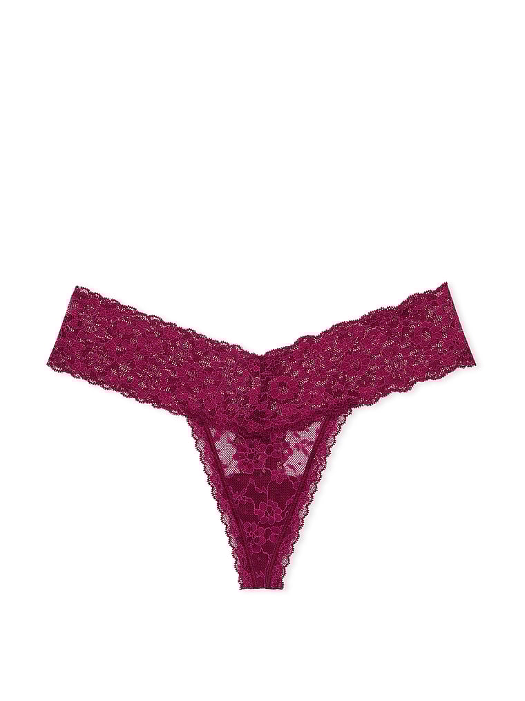Tanga De Encaje, Plum Rouge, large