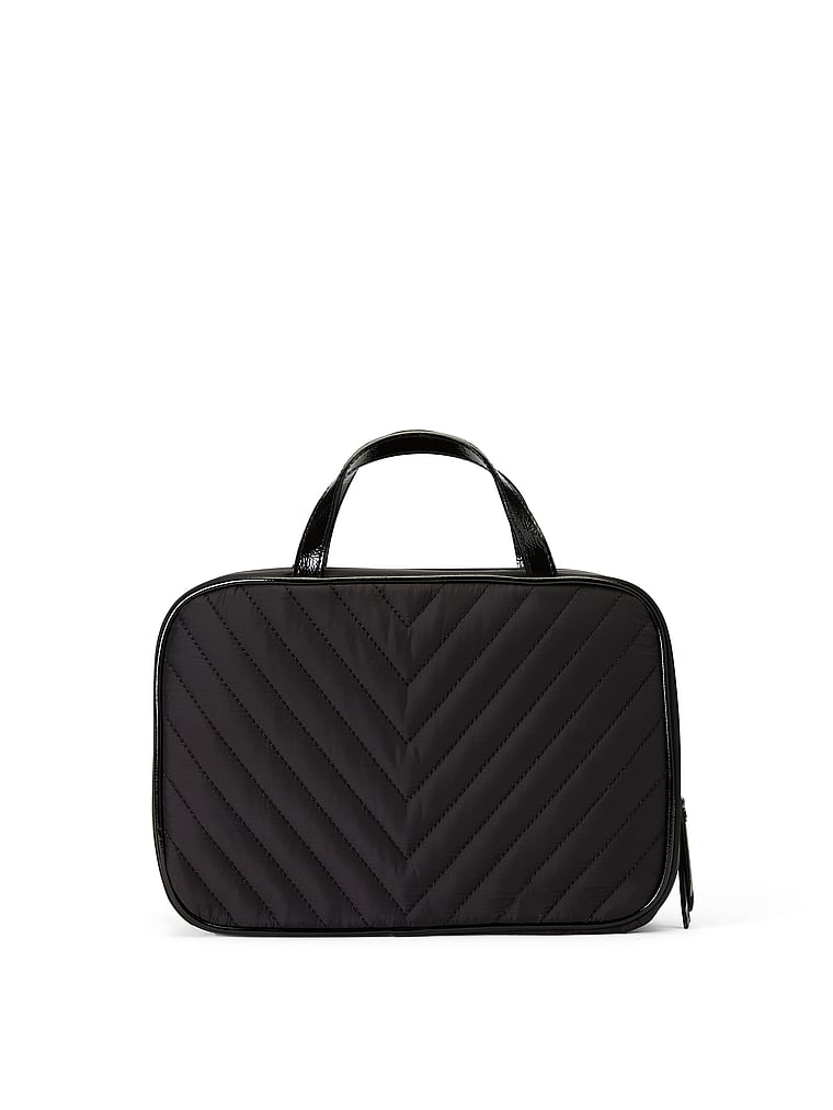 Bolsa De Aseo De Viaje, Black V-Quilt, large