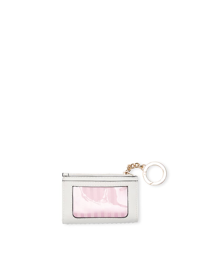 Foldover Card Case Keychain, Coconut White, large