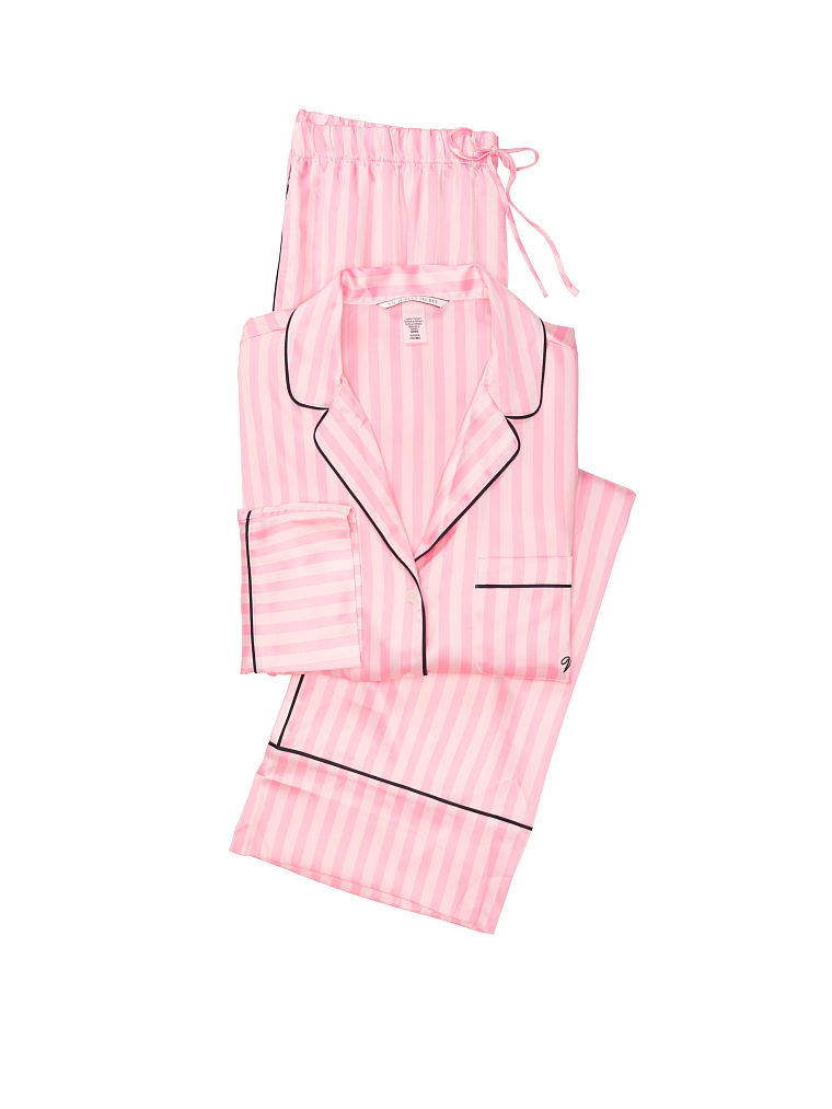Pijama Con Pantalón Largo De Satén, Angel Pink Stripe, large
