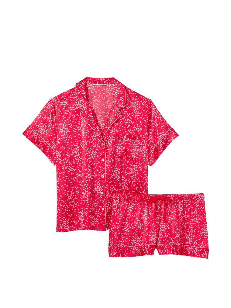 Pijama Con Pantalón Corto De Satén, Description, large