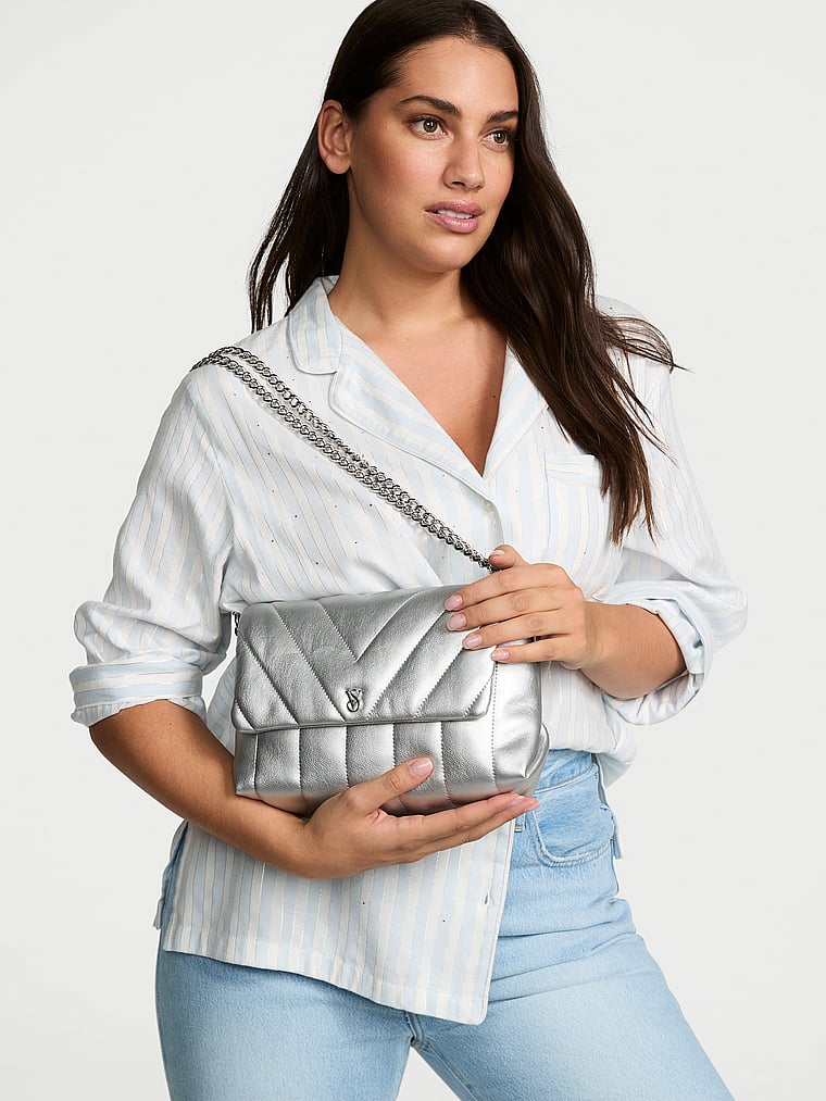 Bandolera Mediana, Silver, large