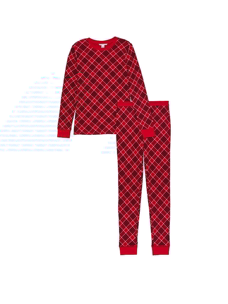 Pijama Largo Térmico, LIPSTICK LOVELY PLAID, large