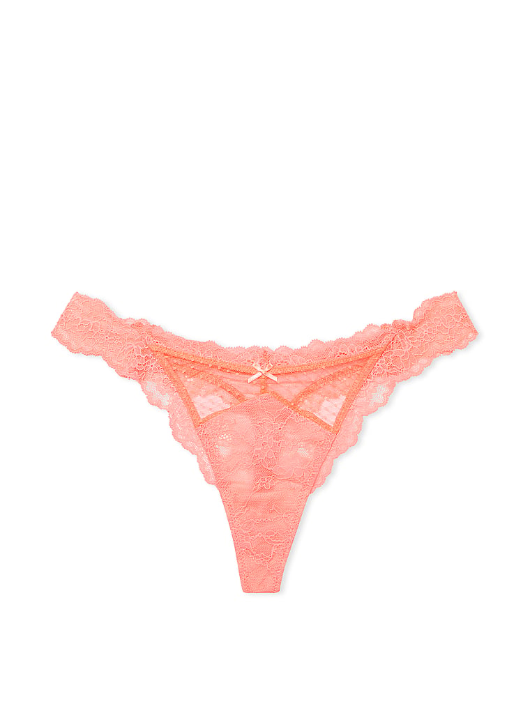 Tanga De Encaje Y Malla, Neon Nectar, large