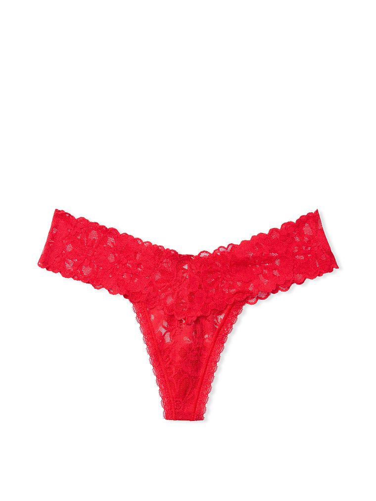 Tanga De Encaje Con Lazos, Lipstick Red, large