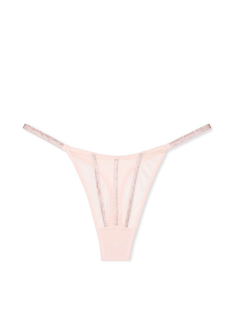 Tanga Transparente Y Brillante, Angel Pink, large