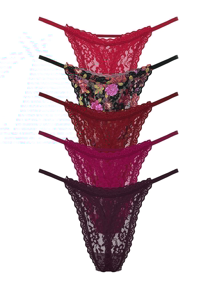 5-pack Lacie String Thong Panties, Multi, large