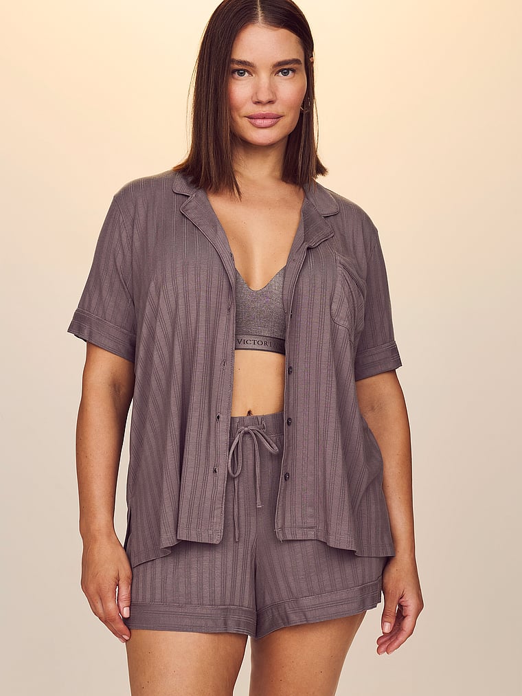 Ultra-fine Modal Short Pajama Set, Cocoa Blush, large