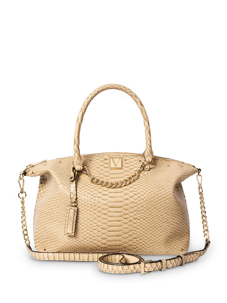 Bolso Shopping Satchel, Sand Python, large