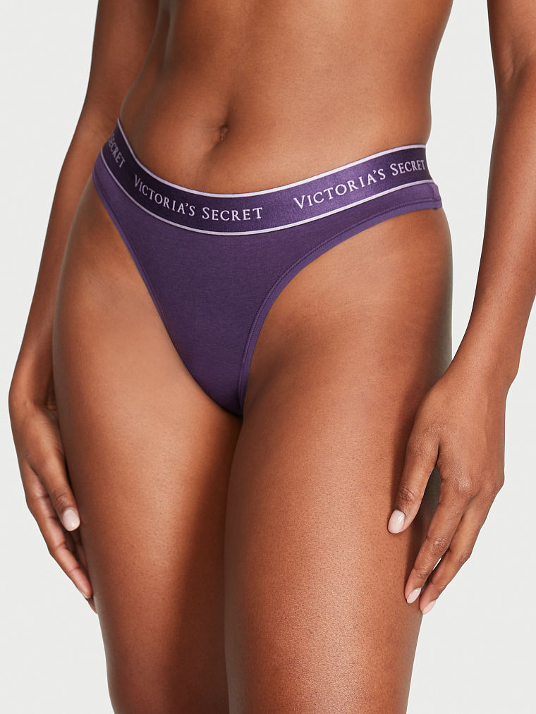 Tanga De Algodón Con Logotipo, Checkered Jacquard, large